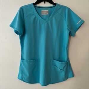 Sketchers by Barco turquoise medium scrub top